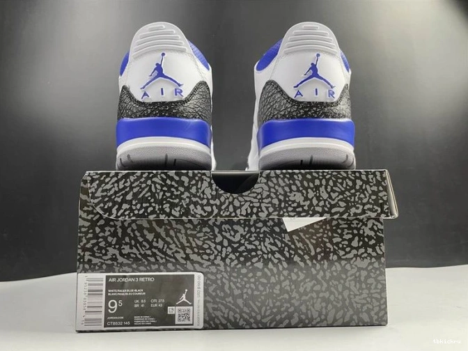 Reps TBK Blue Air Racer Jordan 3 CT8532-145 0813